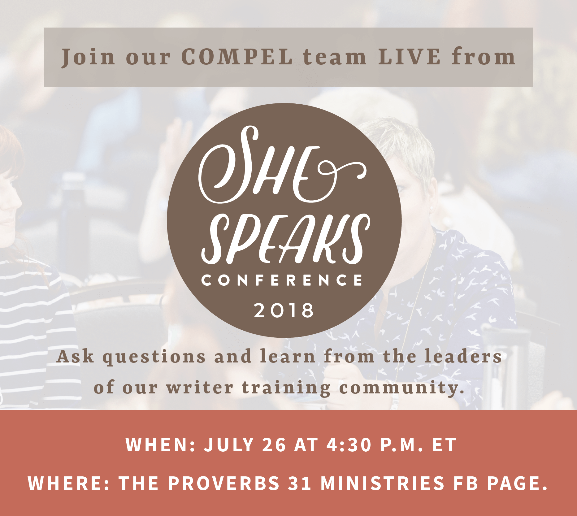 Join me LIVE from the She Speaks Conference! Tracie Miles